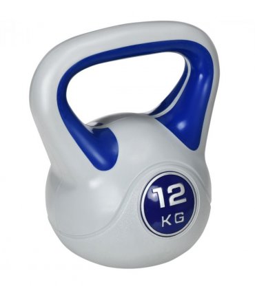 SPORTNOW 12kg Kettle Bell with Handle for Home Gym, Dark Blue and Grey