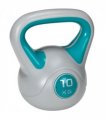 SPORTNOW 10kg Kettle Bell with Handle for Home Gym, Light Blue and Grey