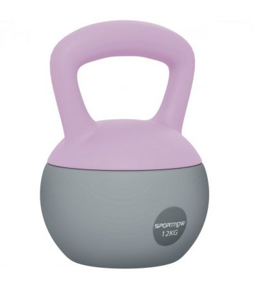 SPORTNOW 12KG Kettlebell with Soft Body and Non-Slip Handle, Purple, Grey