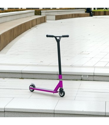 HOMCOM Stunt Scooter Entry Level Tricks Scooter for 14+ Beginners, Purple