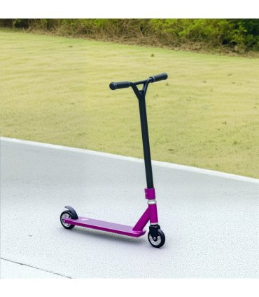 HOMCOM Stunt Scooter Entry Level Tricks Scooter for 14+ Beginners, Purple