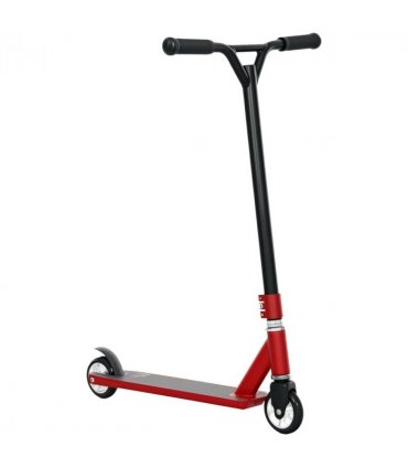 HOMCOM Stunt Scooter Entry Level Tricks Scooter for 14+ Beginners, Red
