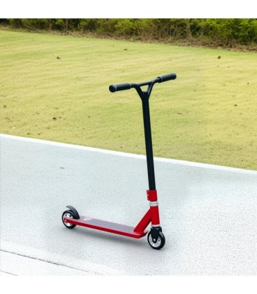HOMCOM Stunt Scooter Entry Level Tricks Scooter for 14+ Beginners, Red