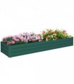 Outsunny Galvanised Raised Bed for Garden, Outdoor Elevated Planter Box Green