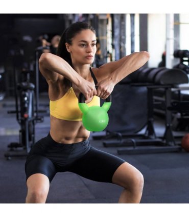 HOMCOM 12KG Kettlebell with Soft Body and Non-Slip Handle, Green