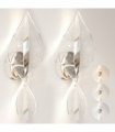 HOMCOM Led Wall Lamp 2 Pack, Modern Indoor Spiral Wall Light, Silver