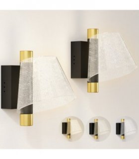 HOMCOM Led Wall Lamp 2 Pack, Modern Indoor Starry Wall Light, Black