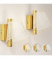HOMCOM Led Wall Lamp 2 Pack, Modern Indoor Starry Wall Light, Gold