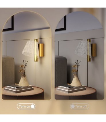 HOMCOM Led Wall Lamp 2 Pack, Modern Indoor Starry Wall Light, Gold