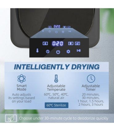 HOMCOM 4kg 800W Vented Tumble Dryer with Deodorize, Smart Mode