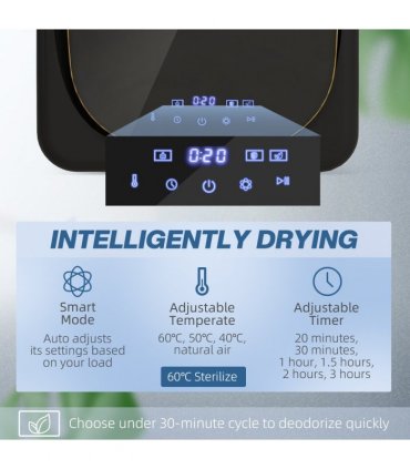 HOMCOM 4kg 800W Vented Tumble Dryer with Deodorize, Smart Mode
