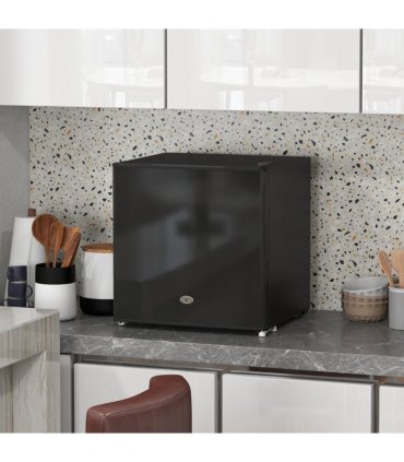 HOMCOM 35L Tabletop Freezer with Removable Wire Shelf and Two Keys, Black