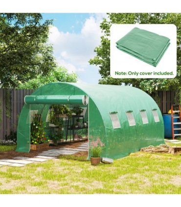 Outsunny 4 x 3 x 2m Greenhouse Replacement Cover ONLY for Tunnel Greenhouse