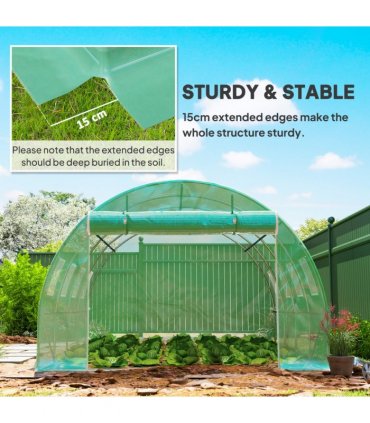 Outsunny 4 x 3 x 2m Greenhouse Replacement Cover ONLY for Tunnel Greenhouse