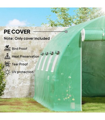 Outsunny 4 x 3 x 2m Greenhouse Replacement Cover ONLY for Tunnel Greenhouse