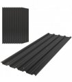 Outsunny Pack of 12 Metal Roofing Sheets for Greenhouse, Black