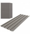 Outsunny Pack of 12 Metal Roofing Sheets for Greenhouse, Grey Wood Effect