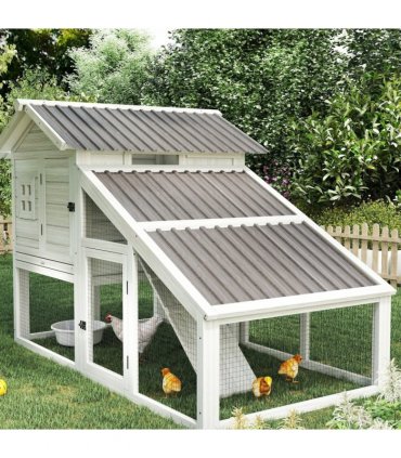 Outsunny Pack of 12 Metal Roofing Sheets for Greenhouse, Grey Wood Effect
