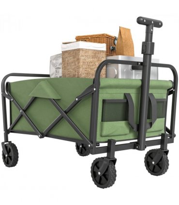 Outsunny 62L Festival Trolley, 120kg Heavy Duty Folding Trolley Cart, Green