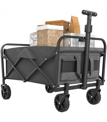 Outsunny 62L Festival Trolley, 120kg Heavy Duty Folding Trolley Cart, Grey