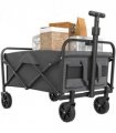 Outsunny 62L Festival Trolley, 120kg Heavy Duty Folding Trolley Cart, Grey