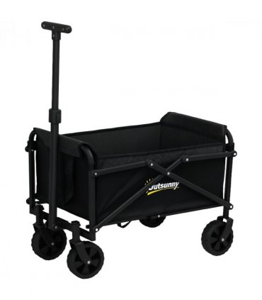 Outsunny 41L Festival Trolley, 60kg Heavy Duty Folding Trolley Cart, Black