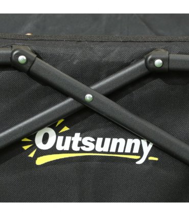 Outsunny 41L Festival Trolley, 60kg Heavy Duty Folding Trolley Cart, Black