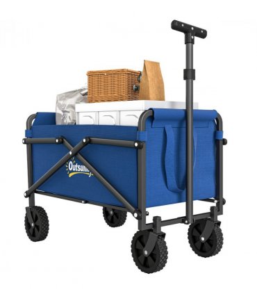 Outsunny 41L Festival Trolley, 60kg Heavy Duty Folding Trolley Cart, Blue