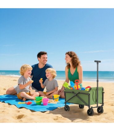 Outsunny 41L Festival Trolley, 60kg Heavy Duty Folding Trolley Cart, Green