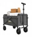 Outsunny 41L Festival Trolley, 60kg Heavy Duty Folding Trolley Cart, Grey