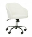 HOMCOM Vanity Chair for Desk, with Height Adjustable, Wheels, Cream