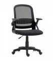 HOMCOM Ergonomic Swivel Computer Chair with Flip-up Armrests, Black
