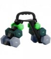 SPORTNOW Dumbbells Set with Storage Rack, 2 x 1kg, 2 x 3kg, 2 x 5kg, Green — Colour: Light green, turquoise and grey