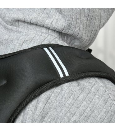 HOMCOM 5KG Weighted Vest with Adjustable Straps, Pocket, Reflective Strips — Colour: Black, Size: 40L x 35W cm