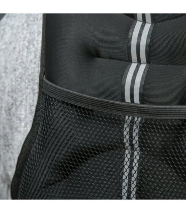 HOMCOM 10KG Weighted Vest with Adjustable Straps, Pocket, Reflective Strips — Colour: Black, Size: 40L x 35W cm