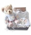 Personalised Happy Elephant Gift Hamper - Teddy & Baby Vest — Colour: White, Size: 31cm — V0671737215