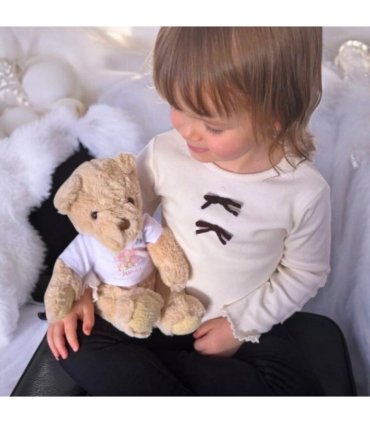 Personalised Happy Elephant Gift Hamper - Teddy & Baby Vest — Colour: White, Size: 31cm — V0671737215