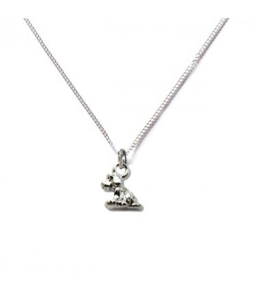 Little Dog Silver Necklace — Size: 16 INCH
