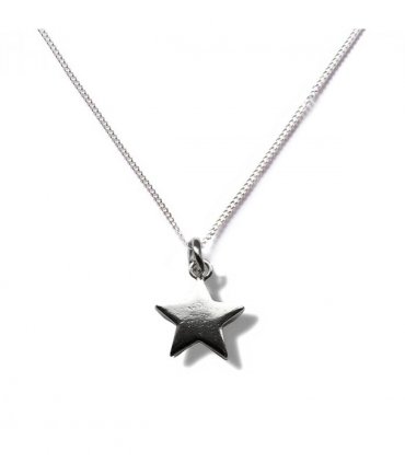 Star Silver Necklace — Size: 18 INCH