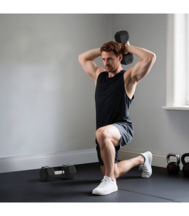 HOMCOM 40KG Rubber Hex Dumbbell Portable Hand Weights Home Gym — Size: 16.6 x 16.6 x 35.6 cm