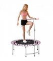 SPORTNOW 40" Fitness Trampoline with 5-Level Adjustable Handle, Purple
