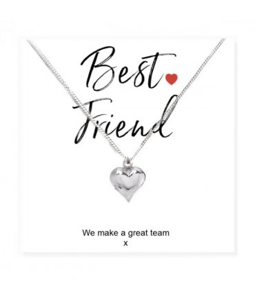 Best Friend Necklace & Card Gift — Colour: Silver