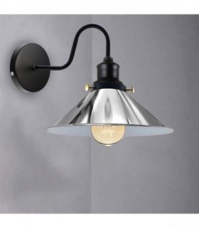 Vintage Industrial Metal Cone Shade Lighting Indoor Wall Sconce Light Fittings~3389 — Colour: Green Brass — V0671902881