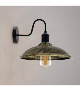 Industrial Wall Light E27 Gooseneck Vintage Style Kitchen Lighting ~1871 — Colour: Brushed silver