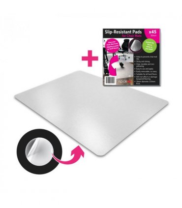 Cleartex Unomat Anti-Slip Polycarbonate Chair Mat - 89 x 119cm