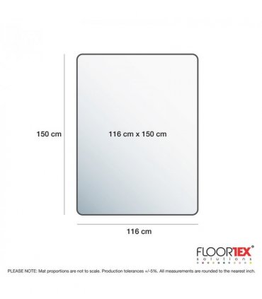 Cleartex Unomat Anti-Slip Polycarbonate Chair Mat - 89 x 119cm