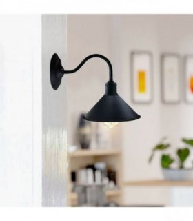 Vintage Wall Sconce Light Curved Arm E27 Holder Retro Style~5575 — Colour: Rose Gold — V0671903550