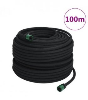 vidaXL Garden Soaker Hose Black 0.6" 100 m Rubber — Model: without accessories
