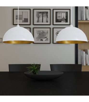 vidaXL Ceiling Lamp 2 pcs Height-adjustable Semi-spherical White