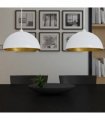 vidaXL Ceiling Lamp 2 pcs Height-adjustable Semi-spherical White